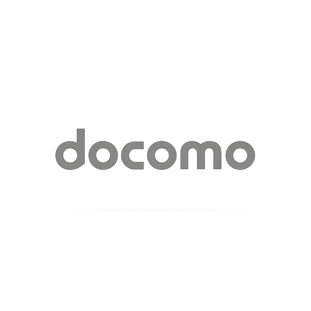 NTT docomo logo - desaturated grayscale version