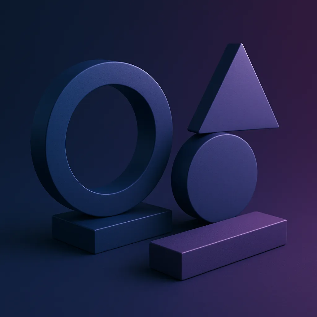 Abstract geometric shapes dark blue purple