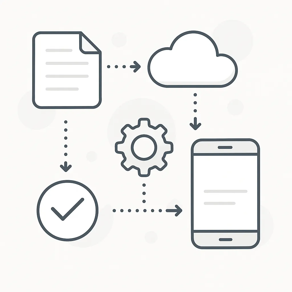 Automated workflow process visualization, bright light tone, professional technology, clean minimalist design, productivity tools, no text, modern business automation