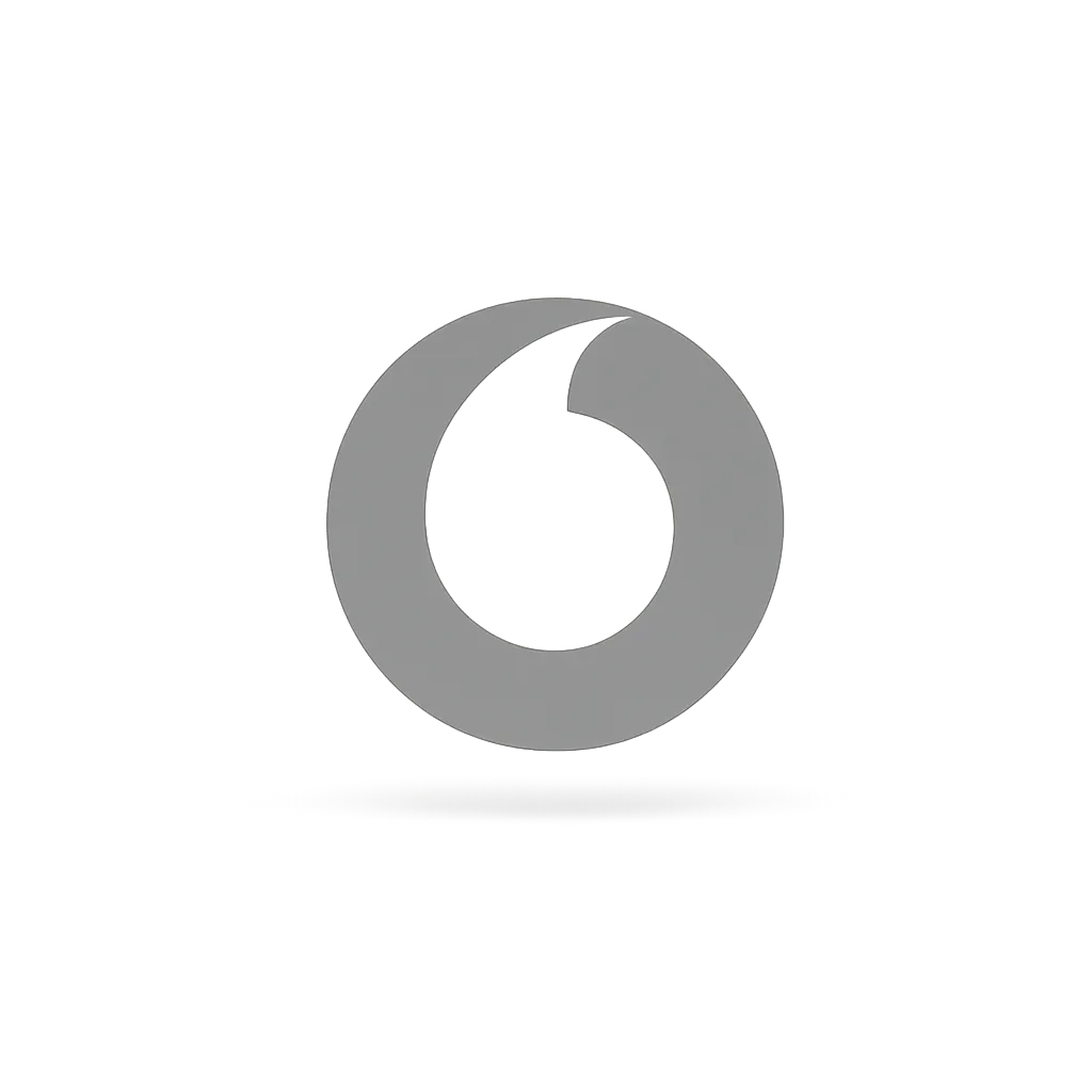Vodafone logo - desaturated grayscale version